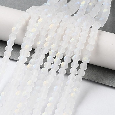 Transparent Glass Beads Strands X1-EGLA-A034-T4mm-MB19-1