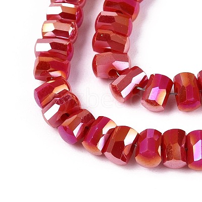 Electroplate Opaque Glass Beads Strands EGLA-N022-09A-C03-1