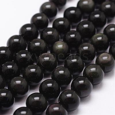 Natural Rainbow Obsidian Beads Strands G-D838-12mm-04-1