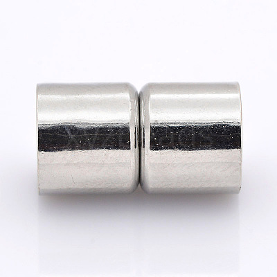 Column Brass Magnetic Clasps with Glue-in Ends KK-D351-1