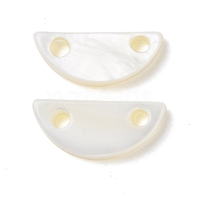 Natural Freshwater Shell Connector Charms SHEL-H001-11-1