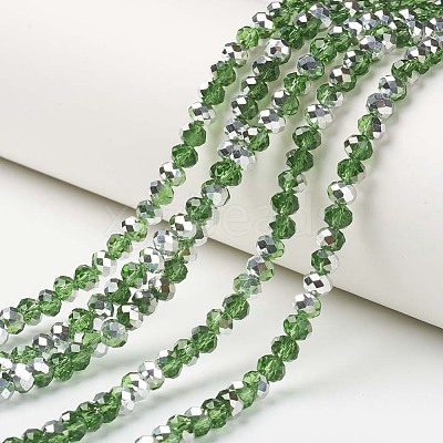 Electroplate Transparent Glass Beads Strands EGLA-A034-T4mm-M17-1