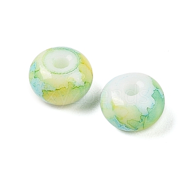 Opaque Spray Painted Glass Beads X1-GLAA-G118-01B-1