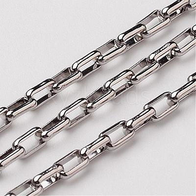 Tarnish Resistant 304 Stainless Steel Box Chains CHS-K001-03-1