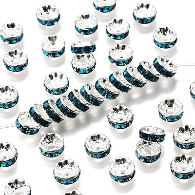 Brass Grade A Rhinestone Spacer Beads RB-A014-Z8mm-06S-1