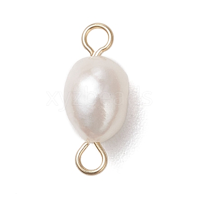 2Pcs 2 Colors Natural Pearl Potato Links Connector Charms PALLOY-JF04805-1