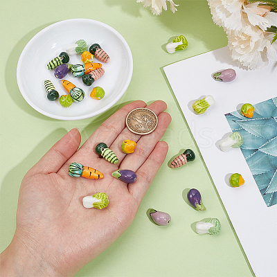 27Pcs 9 Styles Handmade Porcelain Beads PORC-PA0001-53-1