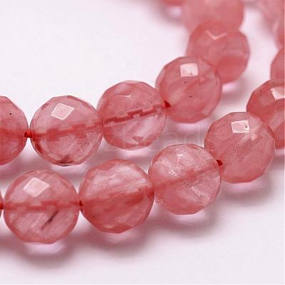 Cherry Quartz Glass Beads Strands G-D840-43-10mm-1