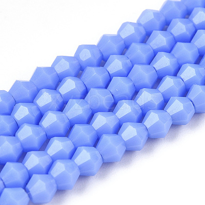 Opaque Solid Color Imitation Jade Glass Beads Strands EGLA-A039-P2mm-D19-1