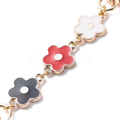 Flower Plastic Enamel Link Purse Short Chain FIND-JF00100-02-1