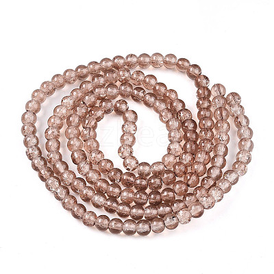 Crackle Glass Beads Strands X-CCG-Q001-6mm-07-1