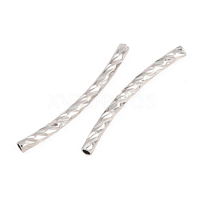 Brass Texture Curved Tube Beads KK-H250-01B-P-1