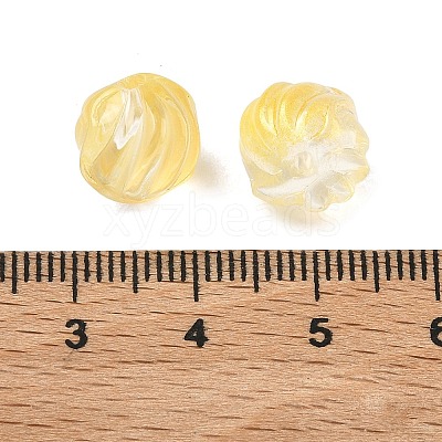 Two-tone Transparent Glass Beads GLAA-H041-02C-1