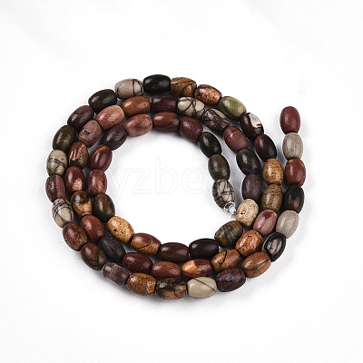 Natural Picasso Jasper/Polychrome Jasper Beads Strands G-N346-02A-05-1