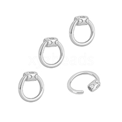 4Pcs Sterling Silver Locking Carabiner FIND-PH0026-94P-1