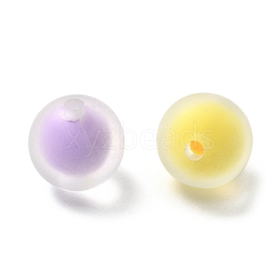 Frosted Transparent Acrylic Beads OACR-A032-14C-1