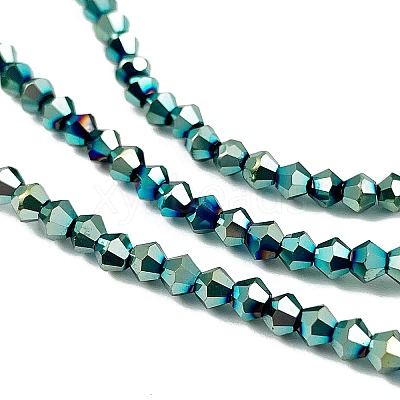 Transparent Electroplate Glass Beads Strands EGLA-A039-T3mm-UA06-1