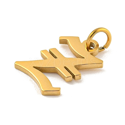 Ion Plating(IP) 304 Stainless Steel Charms STAS-I010-01G-Z-1
