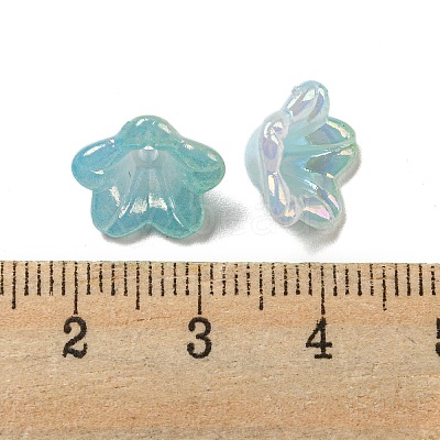 Iridescent Acrylic Bead Caps OACR-C021-08D-1