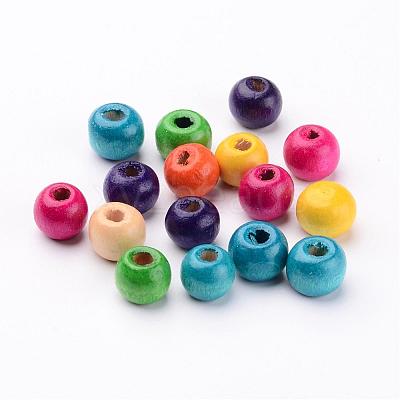 Dyed Natural Wood Beads X-WOOD-Q006-8mm-M-LF-1