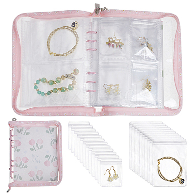 PVC Loose Leaf Jewelry Storage Bag ODIS-WH0038-90E-1