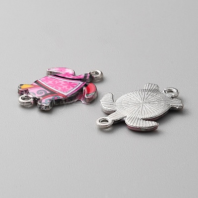 Zinc Alloy Enamel Connector Charms LS-FIND-WH0136-19D-1