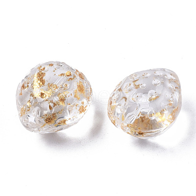 Transparent Spray Painted Glass Beads GLAA-R215-01-B09-1
