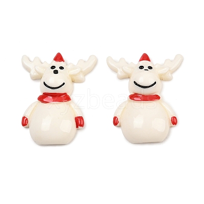 Christmas Opaque Resin Cabochons RESI-XCP0002-66D-1