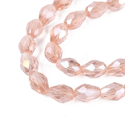 Transparent Electroplate Glass Beads Strands EGLA-N013-T4mm-B29-1