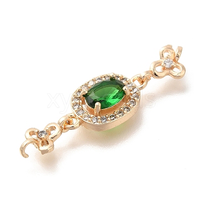 Rack Plating Brass Micro Pave Cubic Zirconia Pendants KK-S399-07G-C-1