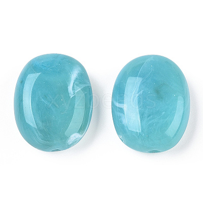 Oval Imitation Gemstone Acrylic Beads LS-X-OACR-R047-13-1