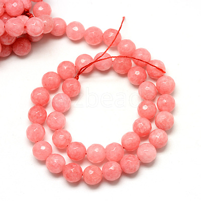 Natural White Jade Bead Strands X-G-R346-8mm-16-1