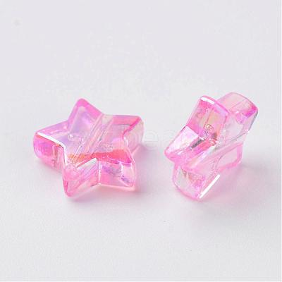 Eco-Friendly Transparent Acrylic Beads PL556-6-1