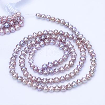Natural Cultured Freshwater Pearl Beads Strands PEAR-R063-07B-1