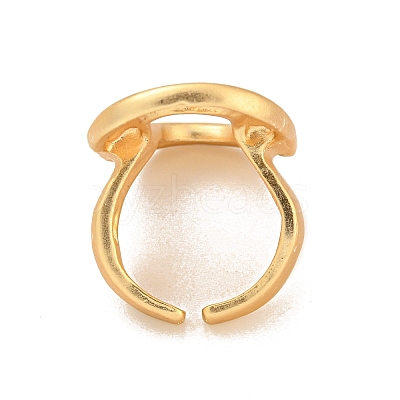 Matte Gold Color Alloy Cuff Rings for Women LS-RJEW-K260-07A-1