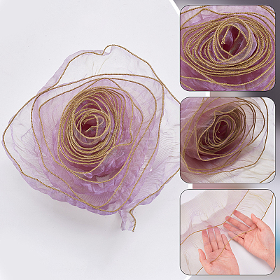 Polyester Lace Trim OCOR-WH0111-11-1