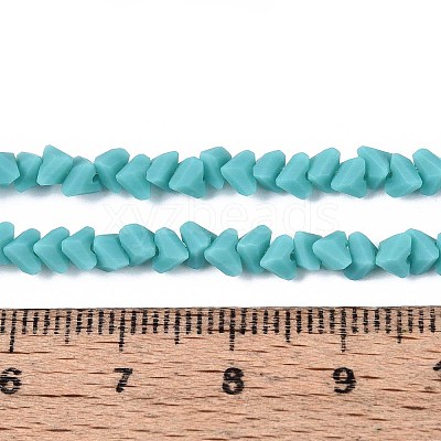 Frosted Opaque Glass Beads Strands GLAA-N017-4mm-19-1