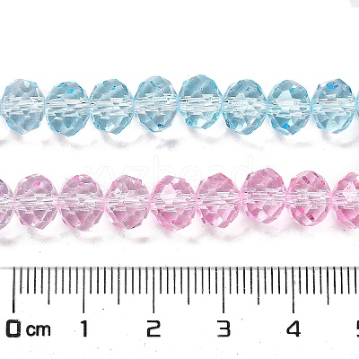 Transparent Painted Glass Beads Strands DGLA-A034-T6mm-A22-1