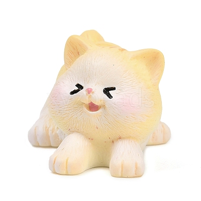 Resin Cat Shape Display Decoration DJEW-F027-05-1