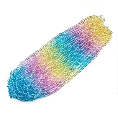 Baking Paint Transparent Glass Beads DGLA-M001-8mm-03-1