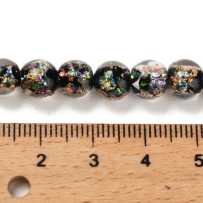 Handmade Dichroic Foil Glass Beads Strands DICH-U001-02K-1