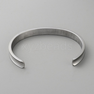 Stainless Steel Open Cuff Bangles BJEW-WH0516-03P-1