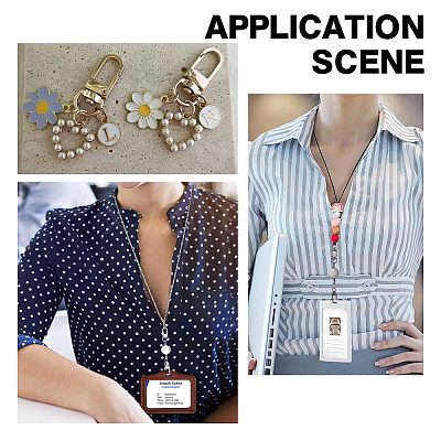 4Pcs 4 Colors Heavy Duty Alloy Retractable Keychain Clasps FIND-SC0004-32-1