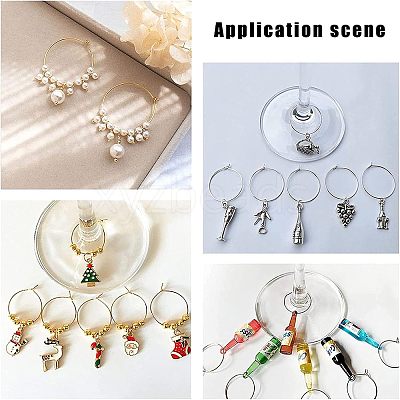 316 Stainless Steel Wine Glass Charms Rings STAS-UN0015-83A-1