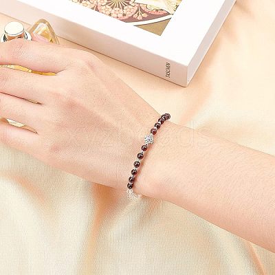 Natural Garnet Beads Strands G-OC0001-25-4mm-1