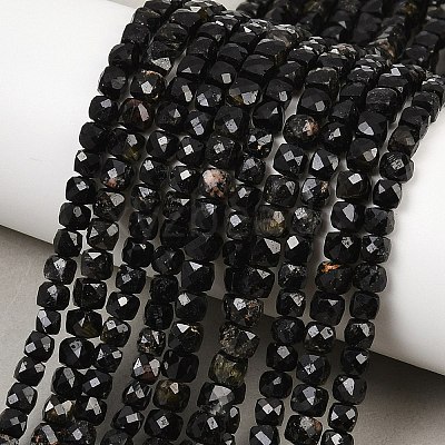 Natural Black Tourmaline Beads Strands X-G-P612-B01-01-1