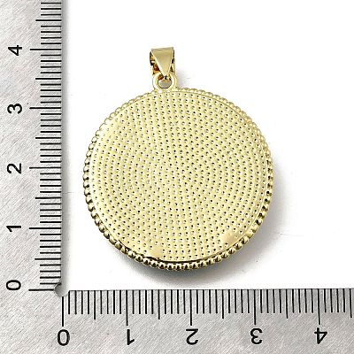 Brass Micro Pave Cubic Zirconia Pendants KK-C090-07G-1