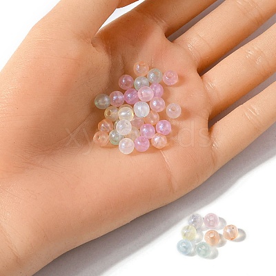 Rainbow Iridescent Plating Acrylic Beads MACR-YW0002-19A-1