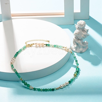 Natural Pearl Beaded Necklace NJEW-JN03765-03-1