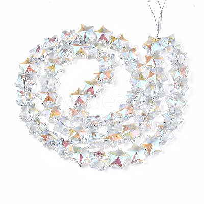 Electroplate Glass Beads Strand X-EGLA-S188-18-B03-1
